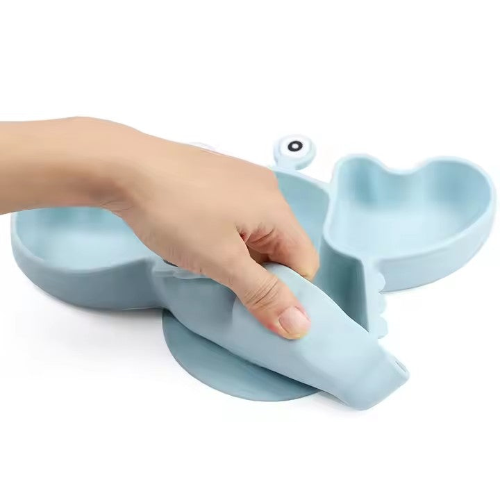 Silikon-Babygeschirr-Set mit Saugnapf