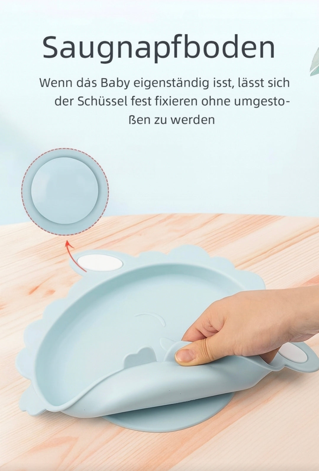 Silikon-Babygeschirr-Set mit Saugnapf