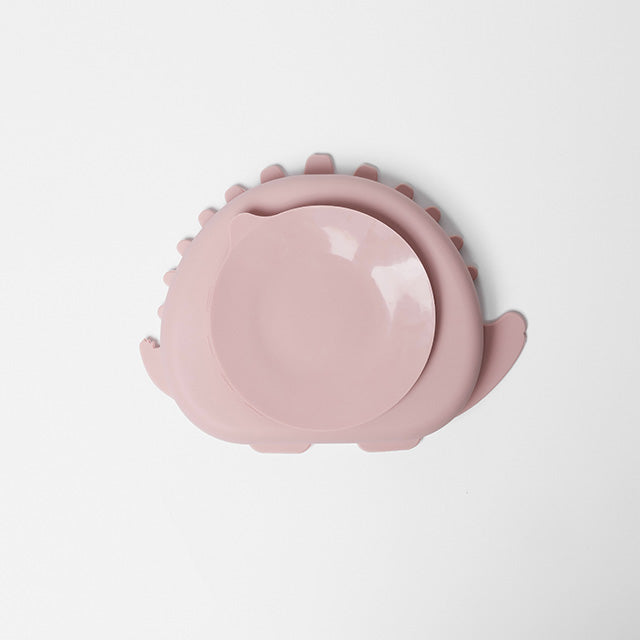 DINO Silikon-Babygeschirr-Set mit Saugnapf