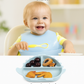 Silikon-Babygeschirr-Set mit Saugnapf