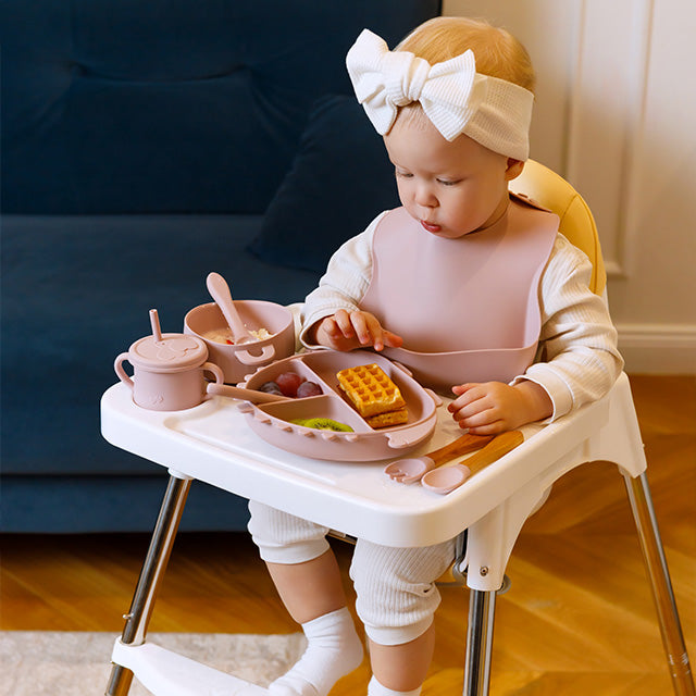 Silikon-Babygeschirr-Set mit Saugnapf