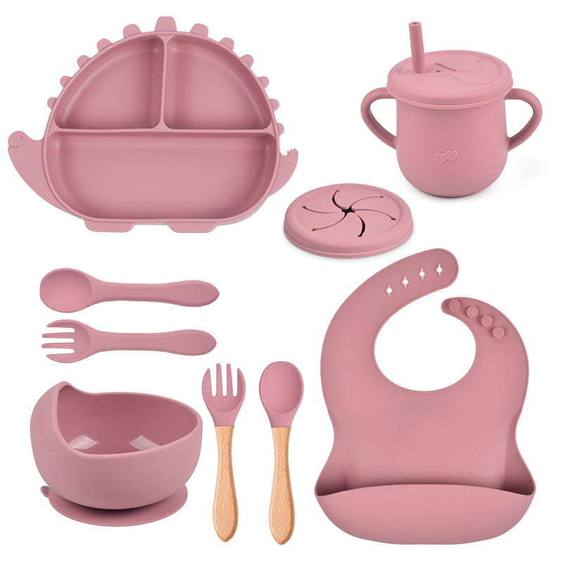 Silikon-Babygeschirr-Set mit Saugnapf