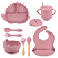Silikon-Babygeschirr-Set mit Saugnapf