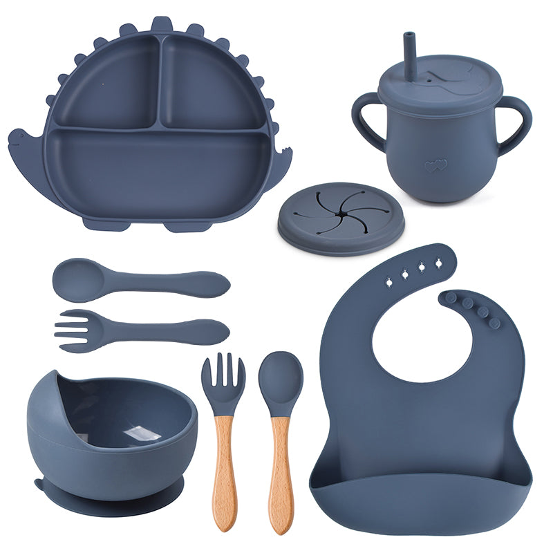 Silikon-Babygeschirr-Set mit Saugnapf