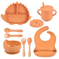 Silikon-Babygeschirr-Set mit Saugnapf