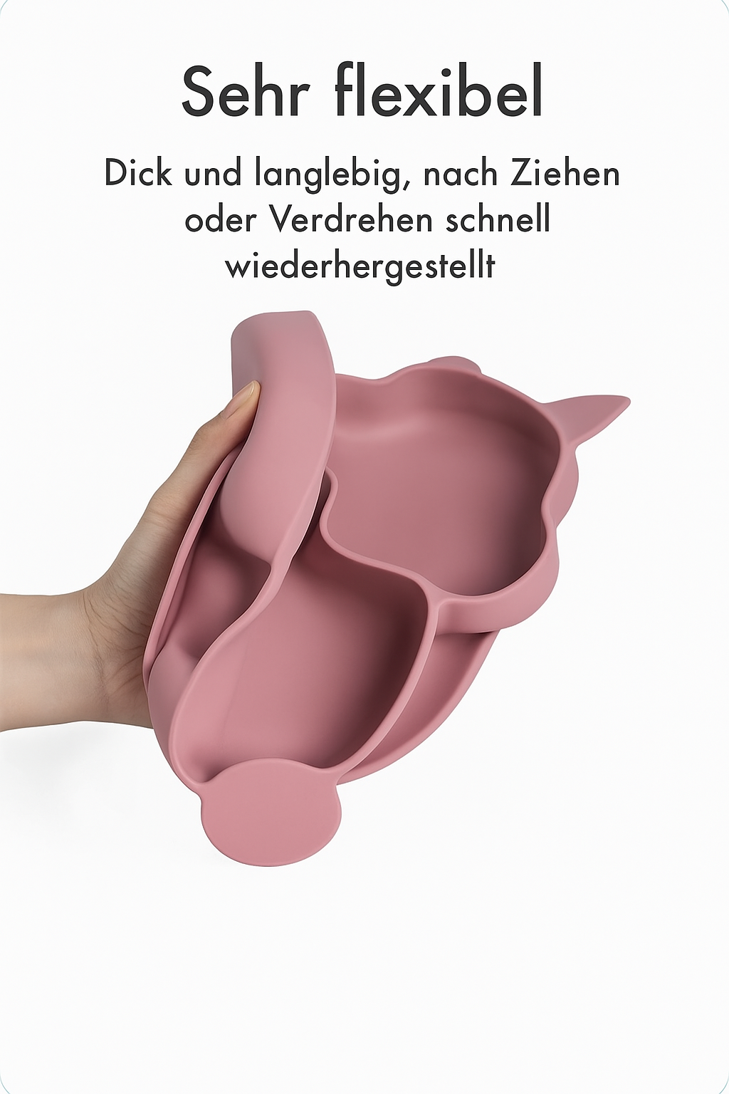 EICHHÖRNCHEN Silikon-Babygeschirr-Set mit Saugnapf