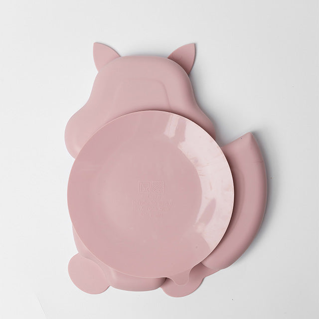 EICHHÖRNCHEN Silikon-Babygeschirr-Set mit Saugnapf