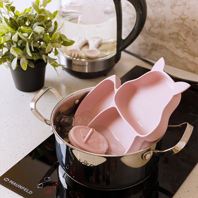 EICHHÖRNCHEN Silikon-Babygeschirr-Set mit Saugnapf