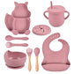 Silikon-Babygeschirr-Set mit Saugnapf