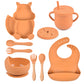 Silikon-Babygeschirr-Set mit Saugnapf