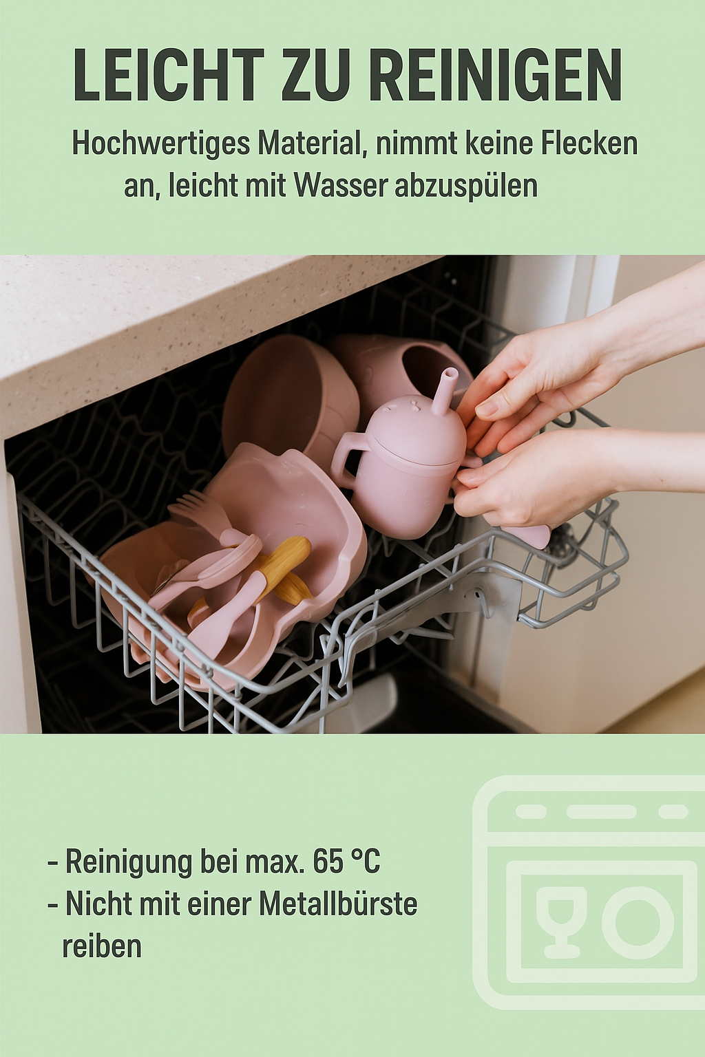 ELEFANT Silikon-Babygeschirr-Set mit Saugnapf