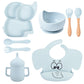 Silikon-Babygeschirr-Set mit Saugnapf