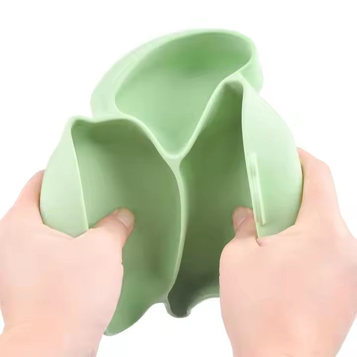 Silikon-Babygeschirr-Set mit Saugnapf