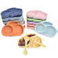 Silikon-Babygeschirr-Set mit Saugnapf