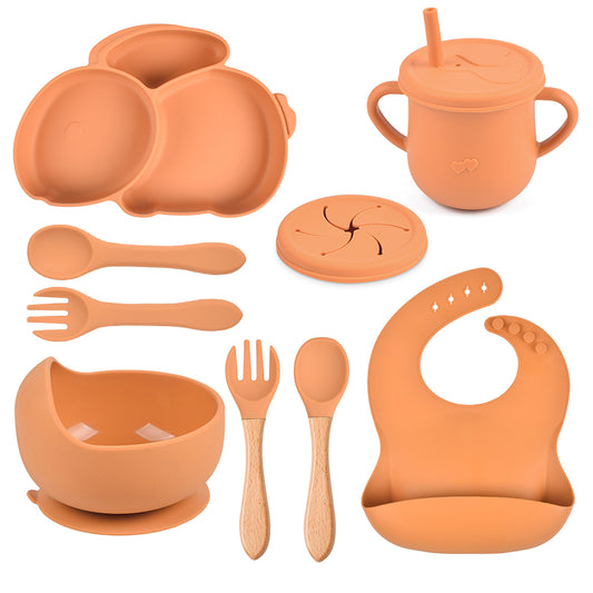 HASE Silikon-Babygeschirr-Set mit Saugnapf