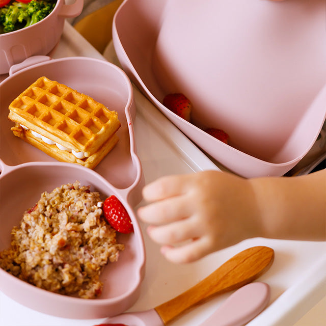 HASE Silikon-Babygeschirr-Set mit Saugnapf