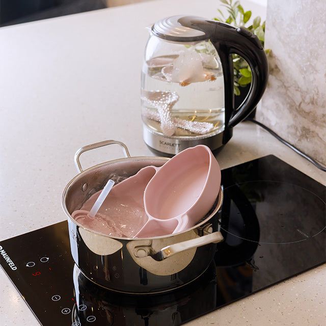 HASE Silikon-Babygeschirr-Set mit Saugnapf