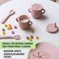 Silikon-Babygeschirr-Set mit Saugnapf