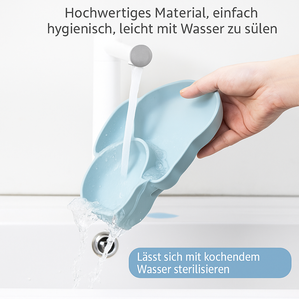 HASE Silikon-Babygeschirr-Set mit Saugnapf