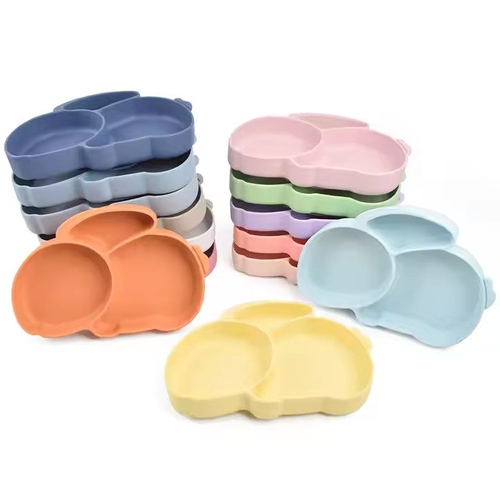Silikon-Babygeschirr-Set mit Saugnapf