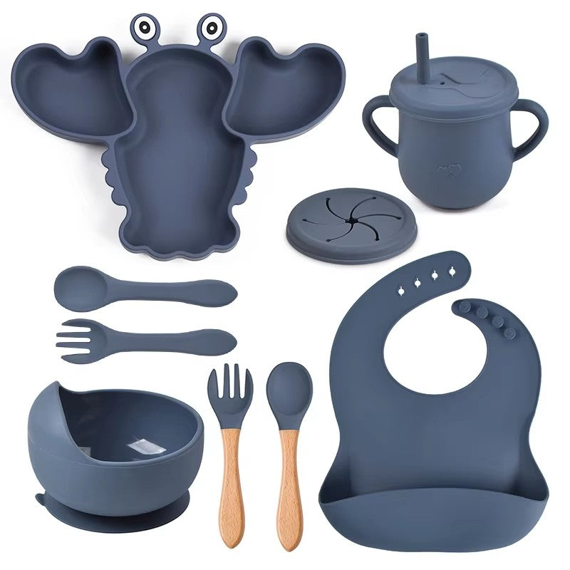 Silikon-Babygeschirr-Set mit Saugnapf