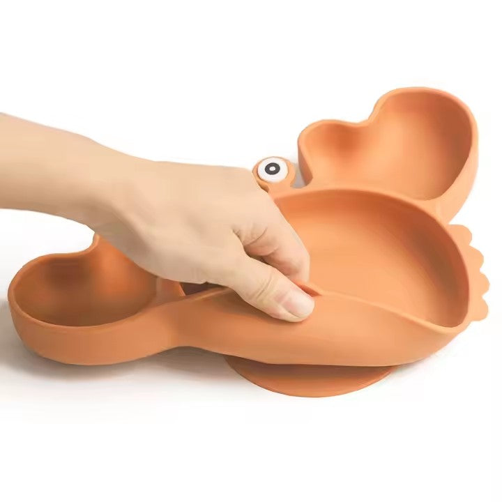 Silikon-Babygeschirr-Set mit Saugnapf