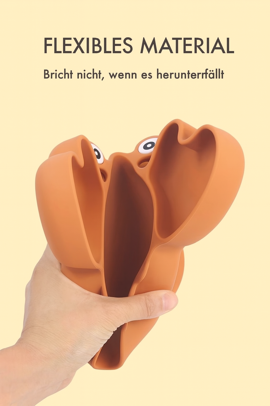 KRABBE Silikon-Babygeschirr-Set mit Saugnapf