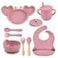 Silikon-Babygeschirr-Set mit Saugnapf