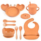 Silikon-Babygeschirr-Set mit Saugnapf