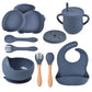 Silikon-Babygeschirr-Set mit Saugnapf