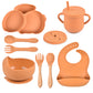 Silikon-Babygeschirr-Set mit Saugnapf