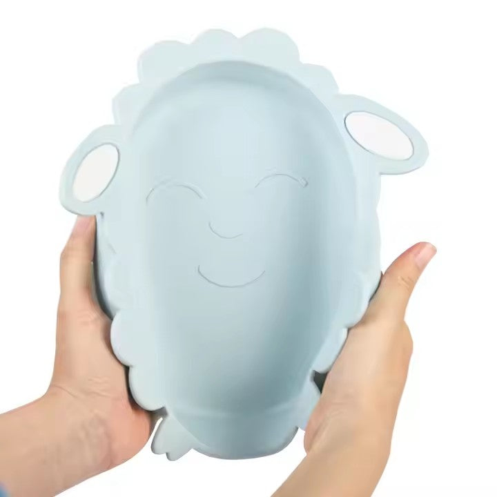 SCHAF Silikon-Babygeschirr-Set mit Saugnapf