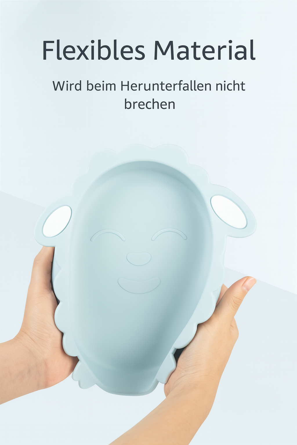 SCHAF Silikon-Babygeschirr-Set mit Saugnapf