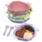 Silikon-Babygeschirr-Set mit Saugnapf