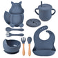 Silikon-Babygeschirr-Set mit Saugnapf
