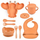 Silikon-Babygeschirr-Set mit Saugnapf